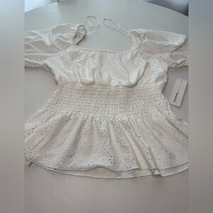 URBAN Romantics Ivory Eyelet Blouse